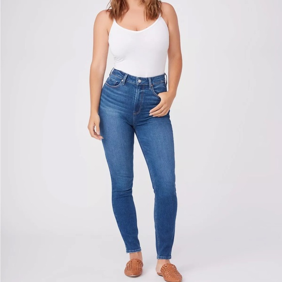 PAIGE Flaunt Cheeky Blue Skinny in Roam Denim Jeans Size 30 - Picture 13 of 16